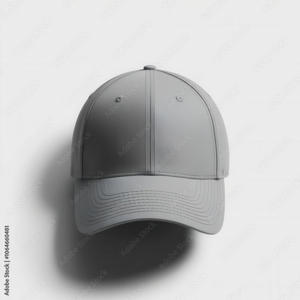 Gray baseball cap on a white isolated background. Gray baseball cap on a white isolated background.