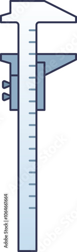 Illustration of a caliper, a precision measuring tool.