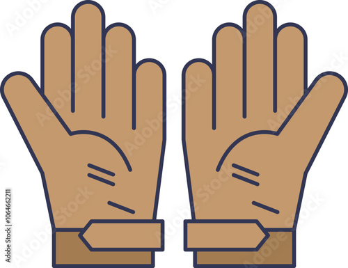 Illustration of a pair of pink gloves, symbolizing protection and hygiene.