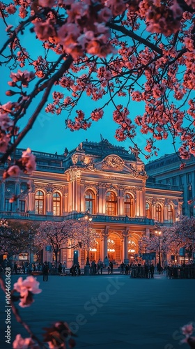 Wallpaper Mural Illuminated Grand Opera House at Night Torontodigital.ca