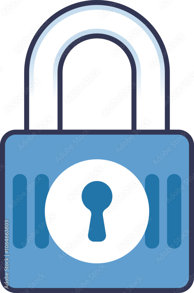 Simple illustration of a closed padlock, symbolizing security and privacy. Simple illustration of a closed padlock, symbolizing security and privacy.