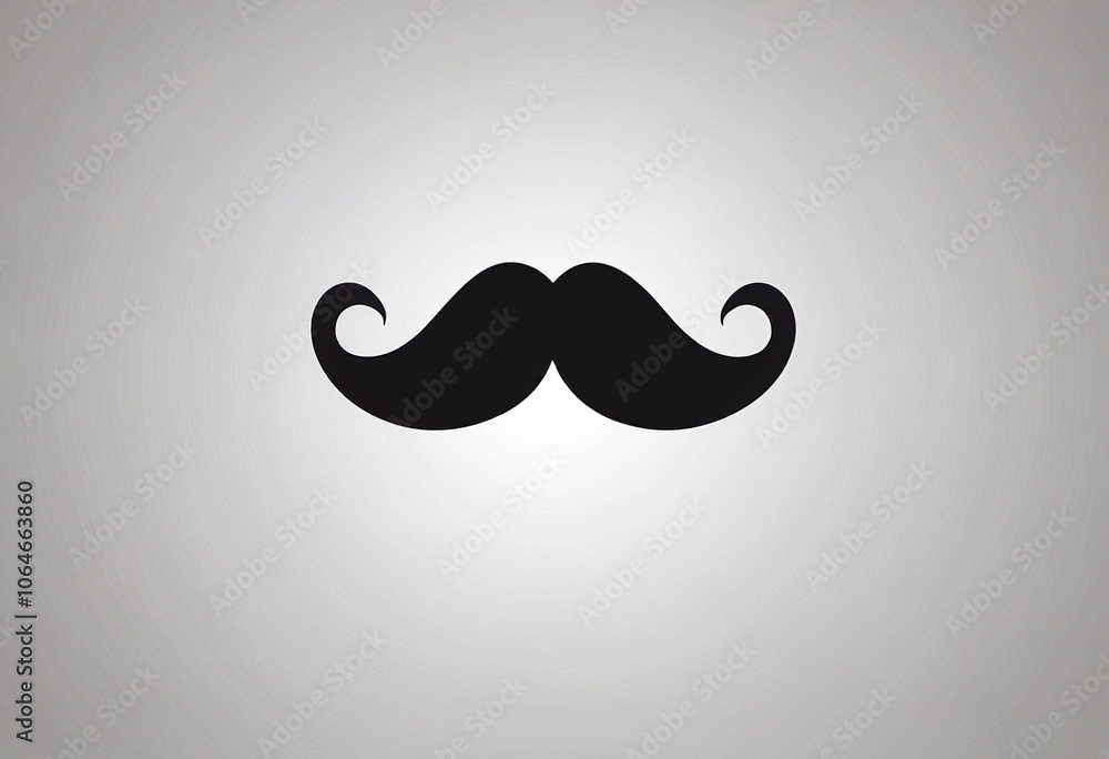 Illustration of mustache on isolated background Illustration of mustache on isolated background