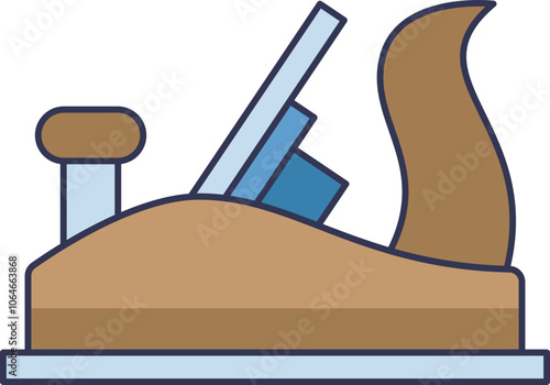 Illustration of a hand planer, symbolizing woodworking and craftsmanship.