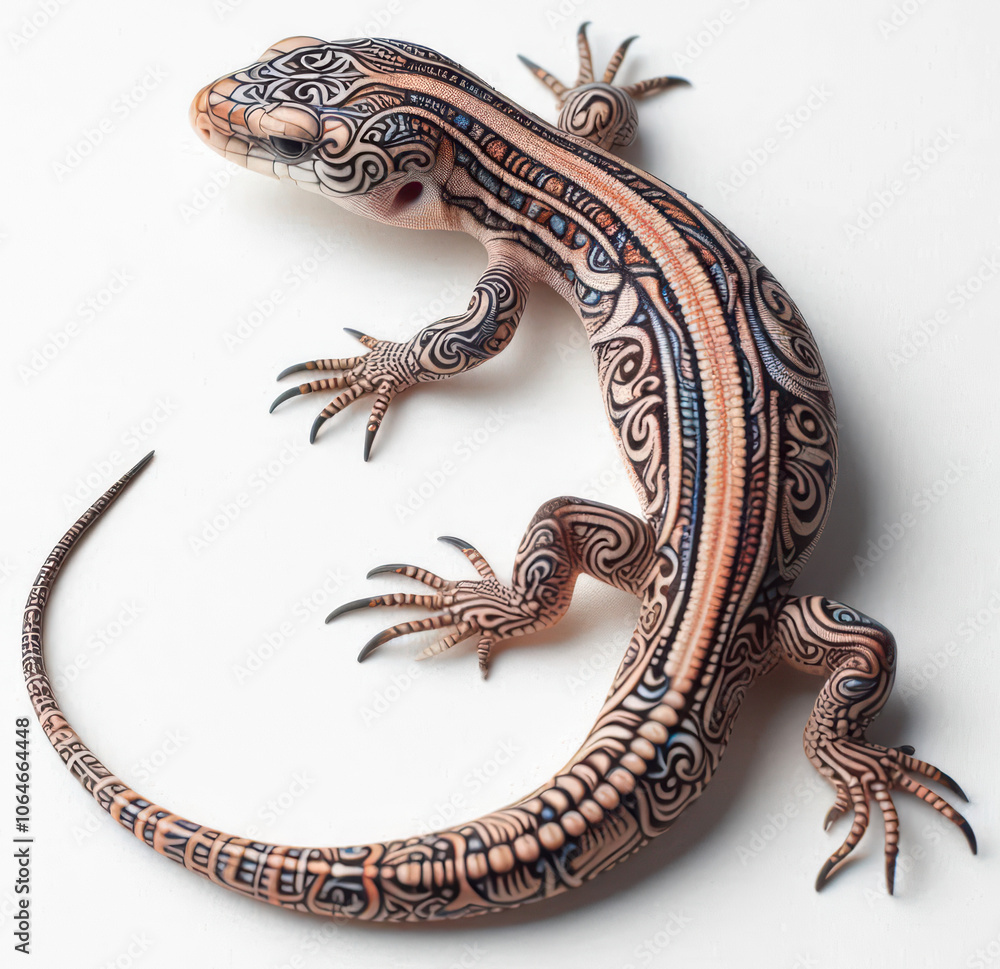 Naklejka premium TRIBAL TATOO トライバル タトゥ 刺青 トカゲ