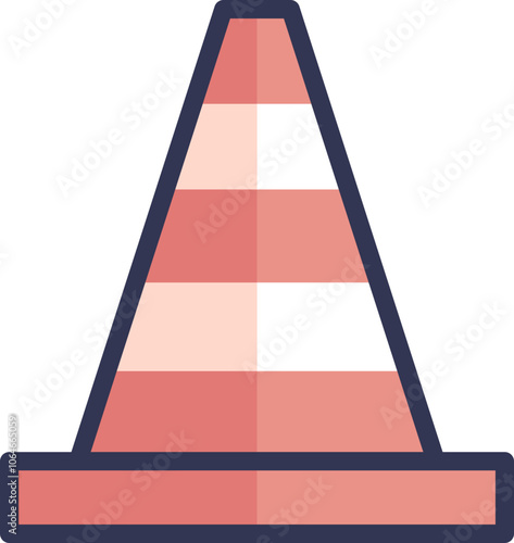 Illustration of a traffic cone symbolizing caution and safety.