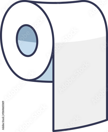 Illustration of a toilet paper roll, symbolizing hygiene and daily essentials.
