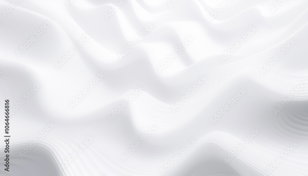 Naklejka premium Abstract white wave with three-dimensional effect