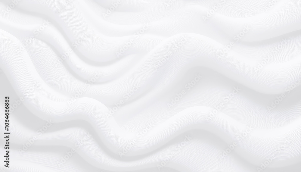 Obraz premium Abstract white wave with three-dimensional effect