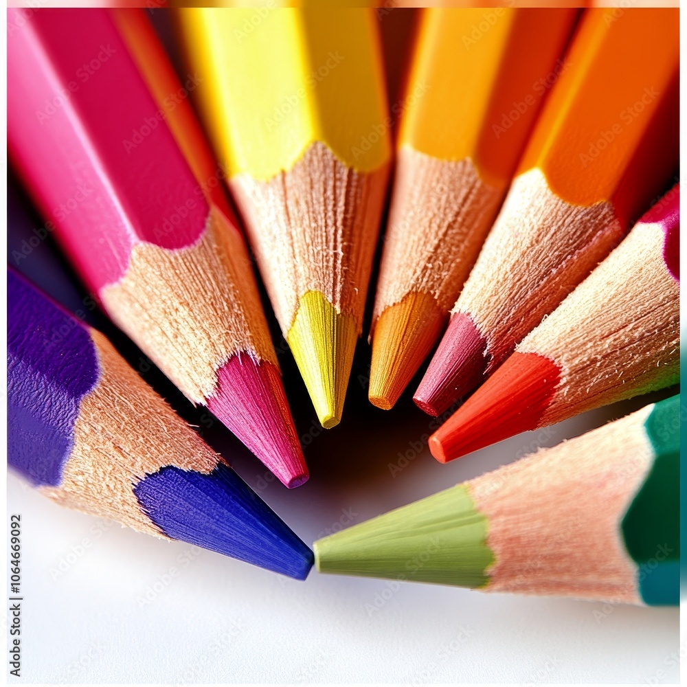 Obraz premium colorful pencil color wheel