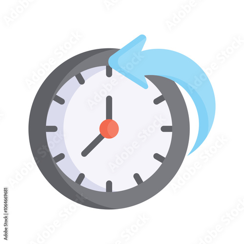 Clock with an arrow, symbolizing time sensitive tasks