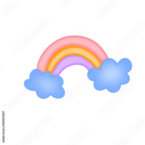 rainbow and clouds