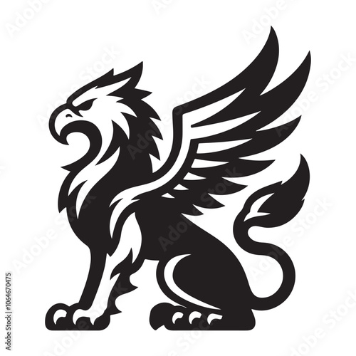 A griffin creature mascot on a white background