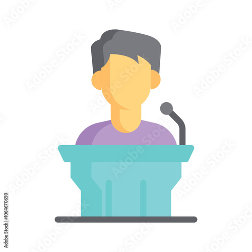 Person at a podium, symbolizing delivering a presentation or speech