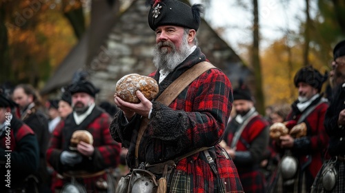 Traditional scottish highland gathering celebrating culture and community spirit First-Foot Day photo