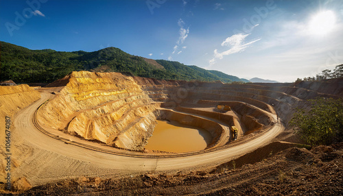 Gold mines, gold mining and heavy machinery