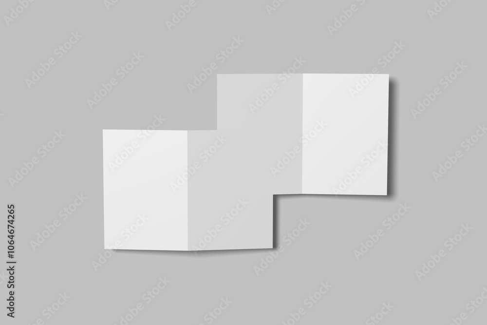 Blank booklet or brochure a4 bifolded mockup Blank booklet or brochure a4 bifolded mockup