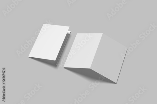 Blank booklet or brochure a4 bifolded mockup