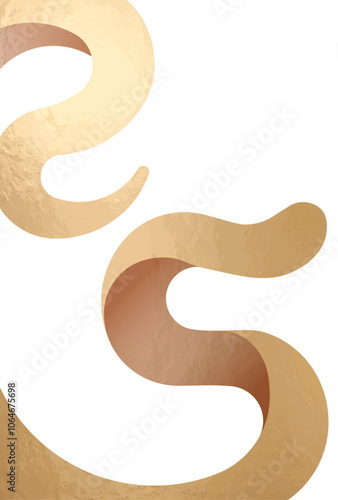 25の形になる蛇のグラフィック