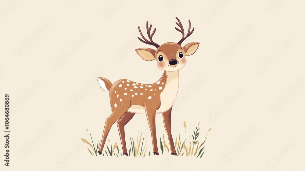 A cute reindeer design, perfect for a Christmas card or as an icon. A cute reindeer design, perfect for a Christmas card or as an icon.