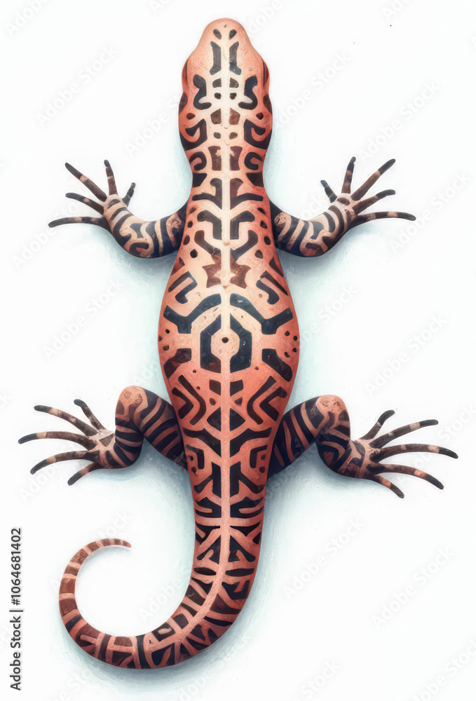 Naklejka premium TRIBAL TATOO トライバル タトゥ 刺青 トカゲ