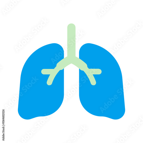 lungs duo tone icon