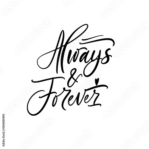 always and forever lettering