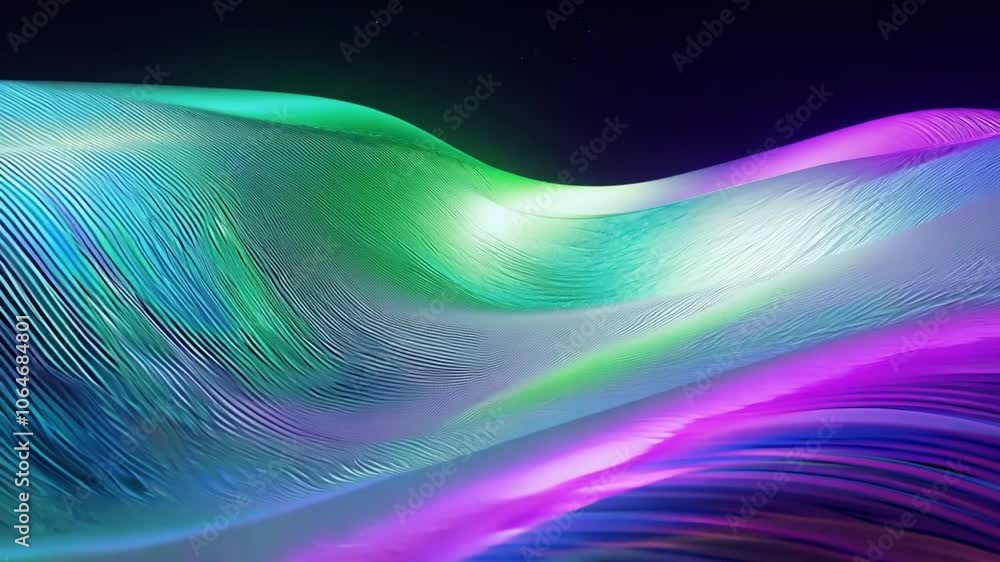 Fluid Iridescent Waves with Smooth Flowing Patterns Fluid Iridescent Waves with Smooth Flowing Patterns