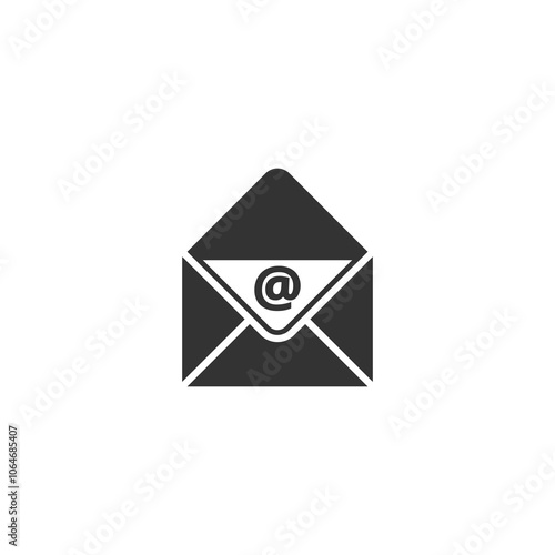 Mail design icon isolated on transparent background