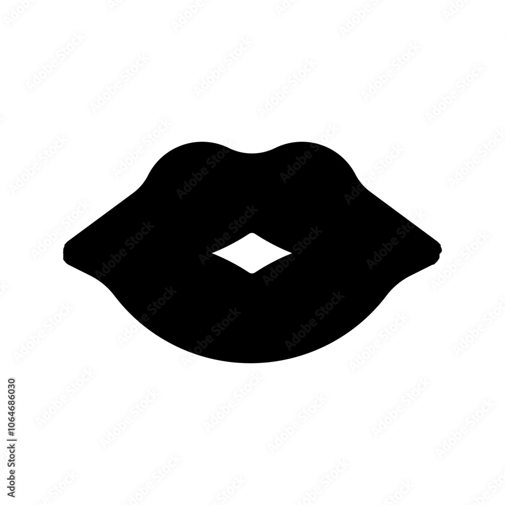 lips glyph icon