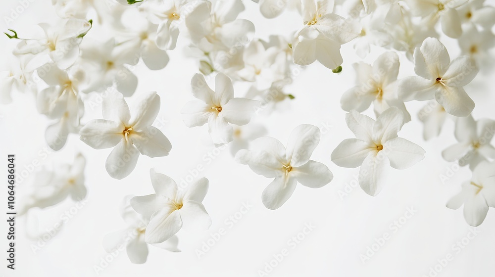 Airy Jasmine Blossoms on Pure White Background
Airy Jasmine Blossoms on Pure White Background