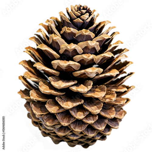 Close-Up of a Pine Cone Isolated on a Transparent Background for Nature and Eco-Friendly Design Usage photo