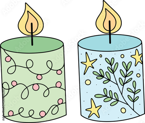 Christmas decoration candles