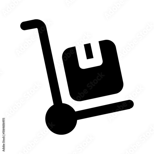 trolley glyph icon