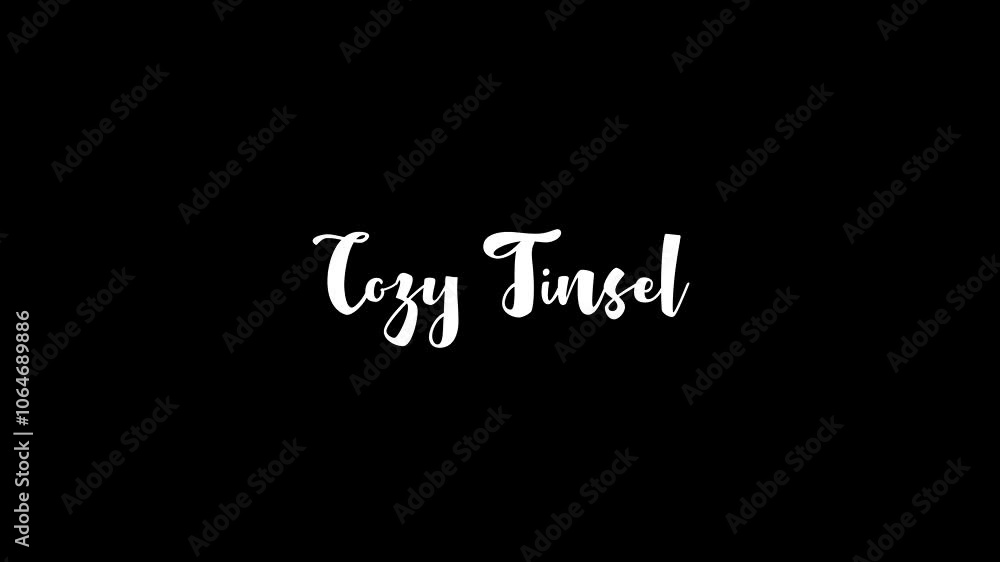 Cozy Tinsel. Christmas Text Glitch Effect on Black background is a Design Asset Featuring Festive Text Cozy Tinsel. Christmas Text Glitch Effect on Black background is a Design Asset Featuring Festive Text