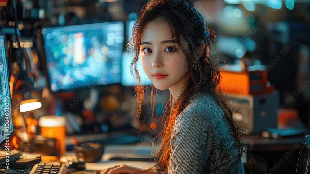 South korean woman designs unique video game characters using creative tools and concept art South korean woman designs unique video game characters using creative tools and concept art