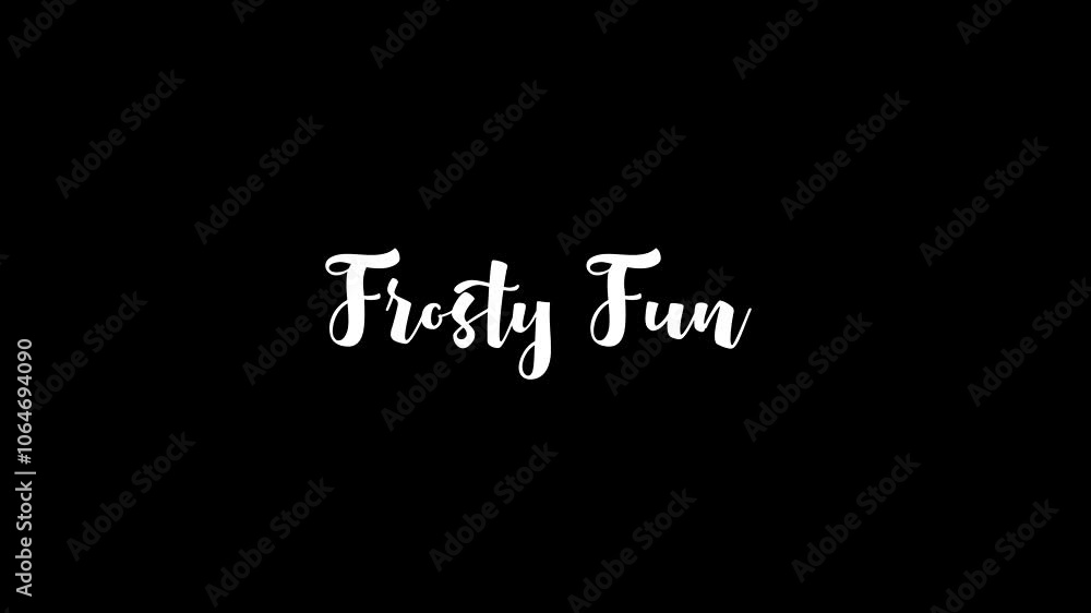 Christmas Quote Frosty Fun Animated Stylish Cursive Typography Text Glitch Effect on Black Background Christmas Quote Frosty Fun Animated Stylish Cursive Typography Text Glitch Effect on Black Background
