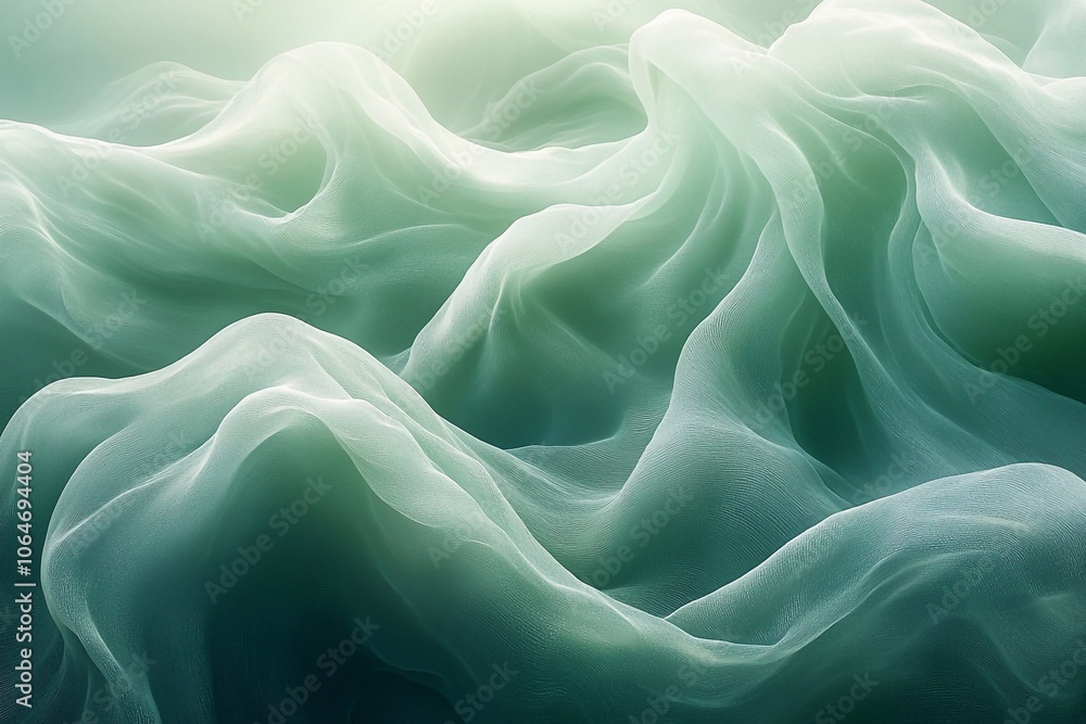 Dynamic background with waves in soft green and blue colors, with plenty of space for text on the left. Dynamic background with waves in soft green and blue colors, with plenty of space for text on the left.