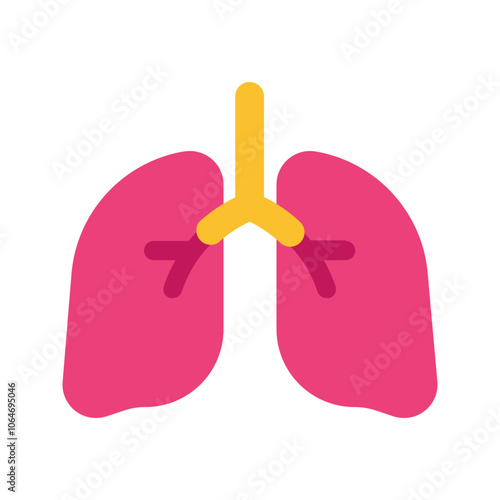 lungs flat icon