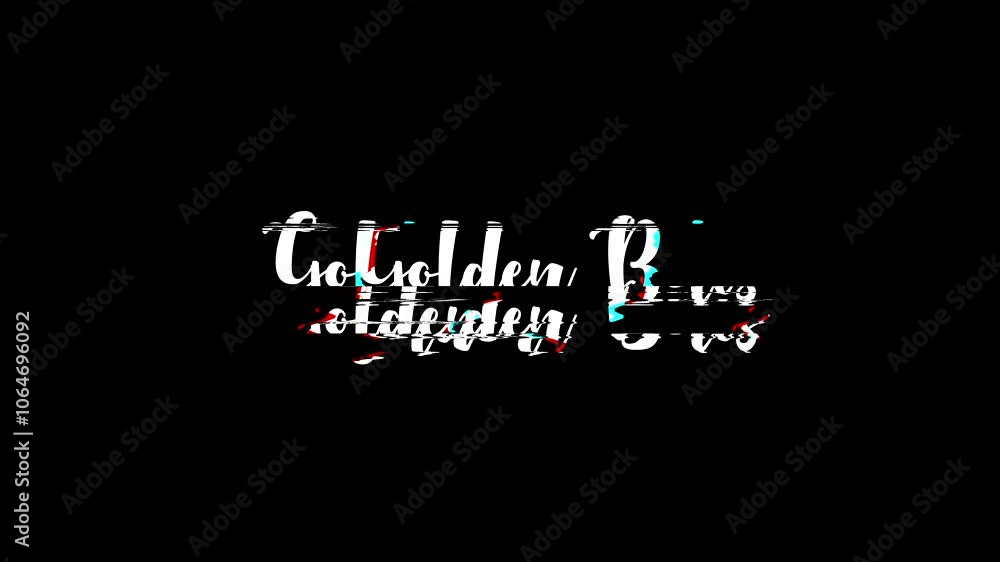 Golden Bells Christmas Quote Animated Stylish Cursive Typography Text Glitch Effect on Black Background Golden Bells Christmas Quote Animated Stylish Cursive Typography Text Glitch Effect on Black Background