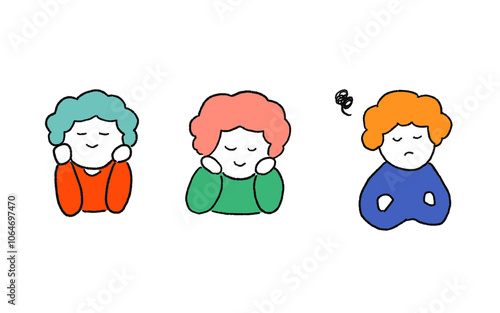 考えたり悩んだりしている人のイラスト4