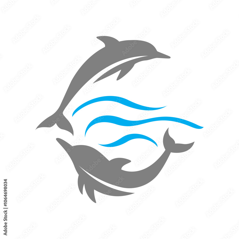 creative dancing dolphin logo design vector illustrations creative dancing dolphin logo design vector illustrations