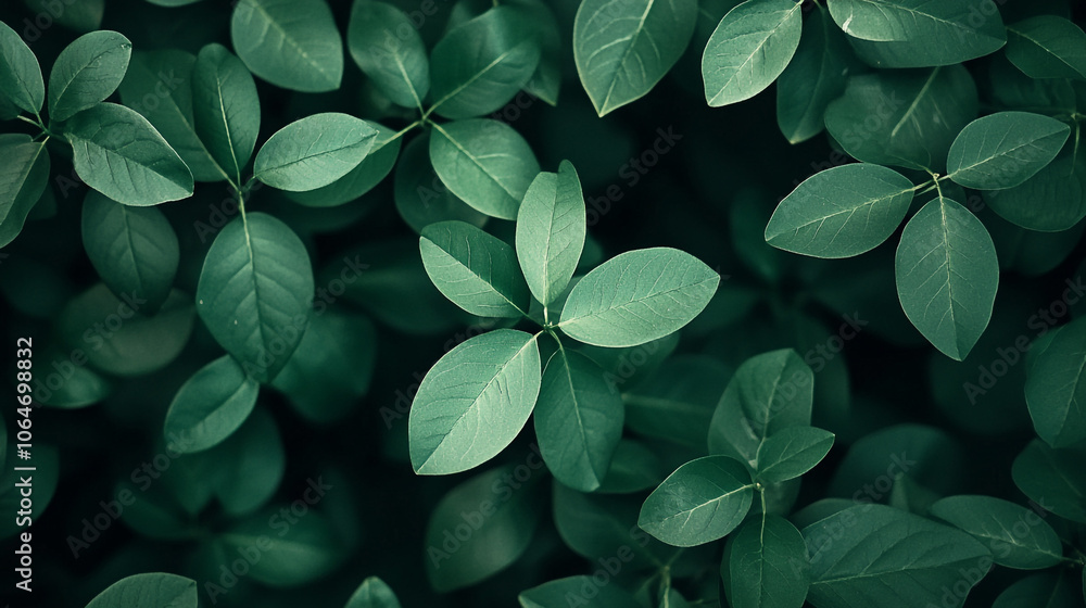 Lush green leaves creating a vibrant ground cover in a sunlit forest during spring Lush green leaves creating a vibrant ground cover in a sunlit forest during spring
