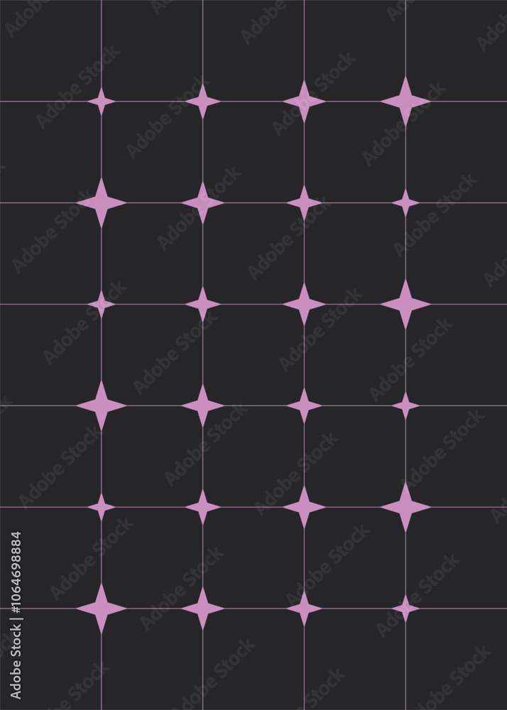 Naklejka premium Abstract outer space with stars. Creative poster in flat style.