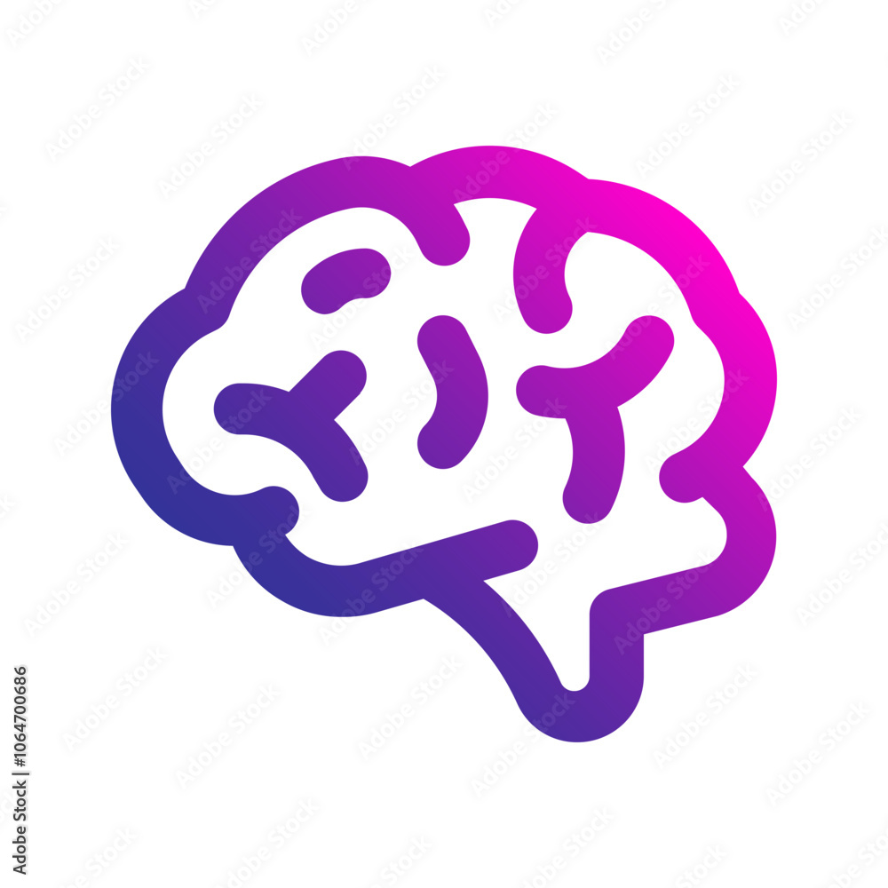 brain gradient icon brain gradient icon