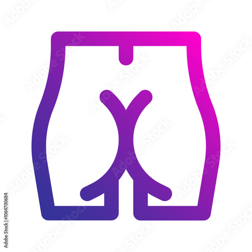 buttocks gradient icon
