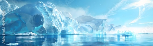 Wallpaper Mural Ice background podium cold winter snow product platform floor frozen mountain iceberg. Podium glacier cool ice background stage landscape display icy stand 3d water nature pedestal arctic concept cave Torontodigital.ca