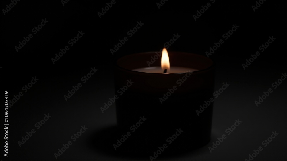 Sophisticated black candle holder with a smooth finish, creating a cozy, minimalist ambiance Sophisticated black candle holder with a smooth finish, creating a cozy, minimalist ambiance