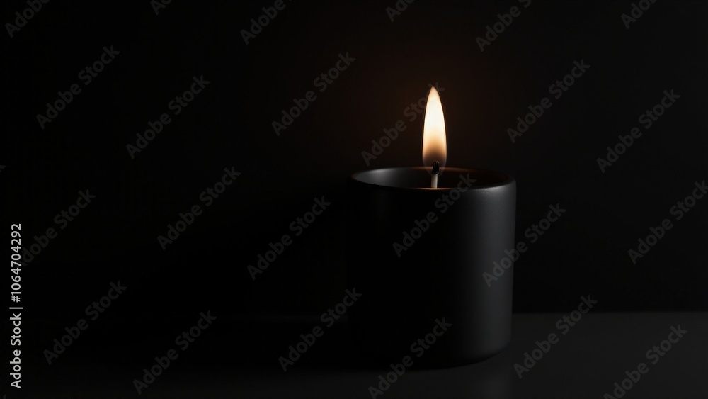 Black candle holder centerpiece for tables, casting a warm glow perfect for tranquil and calming interiors Black candle holder centerpiece for tables, casting a warm glow perfect for tranquil and calming interiors
