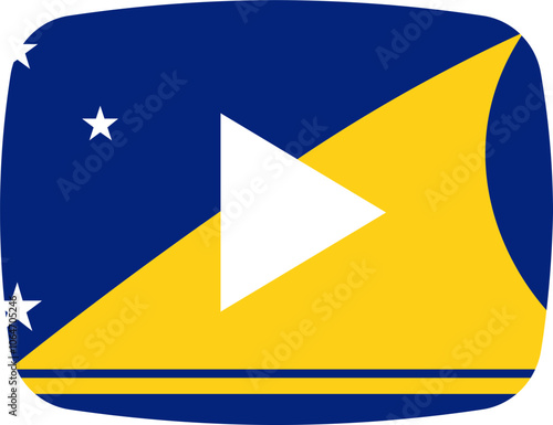 Free Download Tokelau Flag on video player icon - GFXLoad