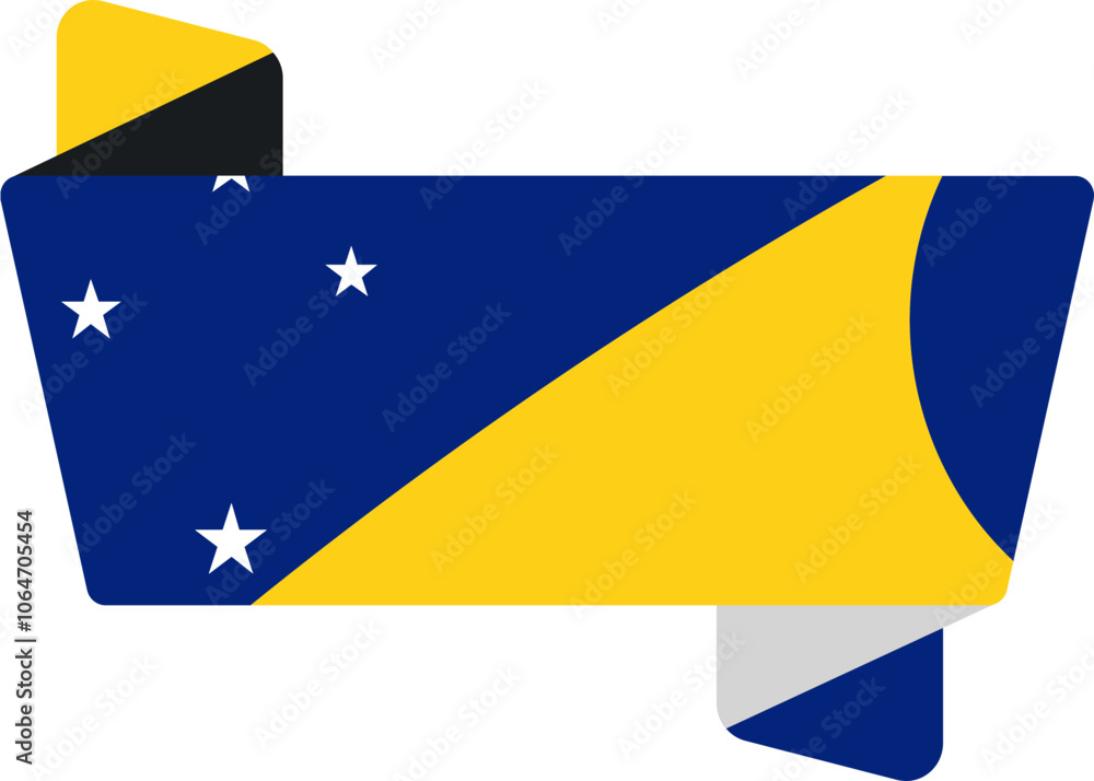 Folded Icon of Tokelau Flag Folded Icon of Tokelau Flag